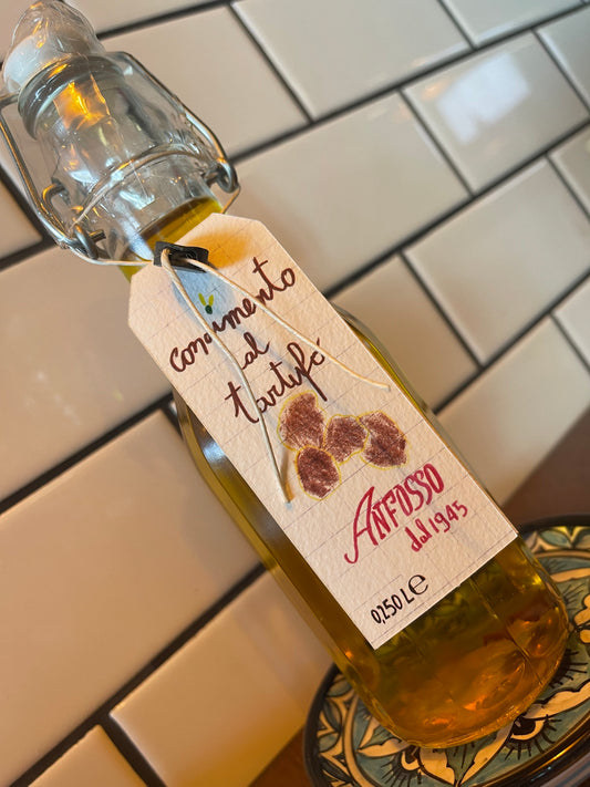 Anfosso 100% Italian Extra Virgin Olive Oil, with Black Truffle