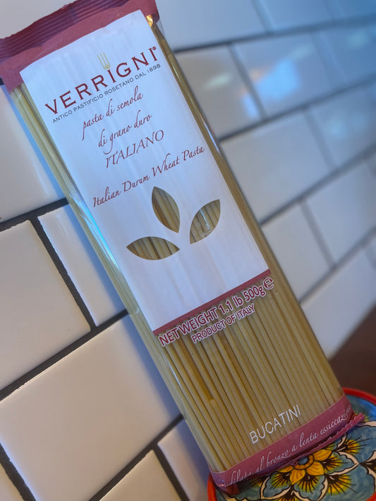 Verrigni Pasta - Bucatini Imported Italian Durum Wheat Semolina Pasta