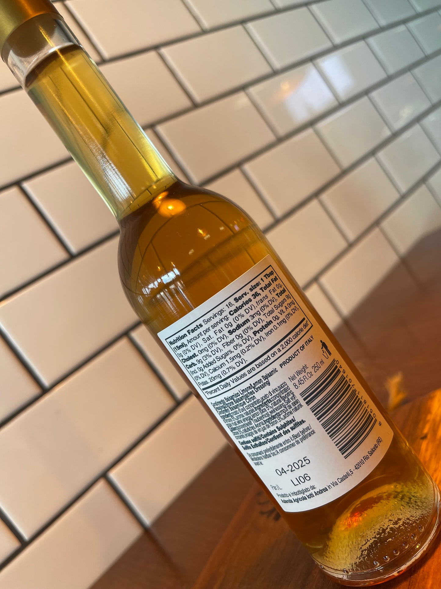 Acetaia Castelli Imported Balsamic Vinegar with Lemon