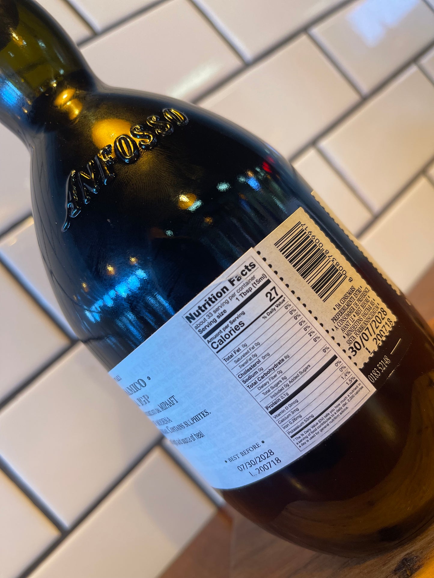 Anfosso Imported Italian Balsamic Vinegar of Modena .25l / 8.4oz