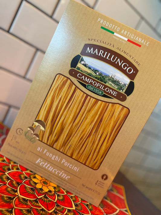 Marilungo - Imported Italian Fettuccini with Porcini Mushroom Egg Pasta