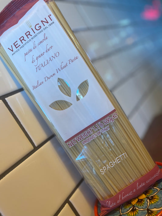 Verrigni Pasta - Spaghetti Imported Italian Durum Wheat Semolina Pasta