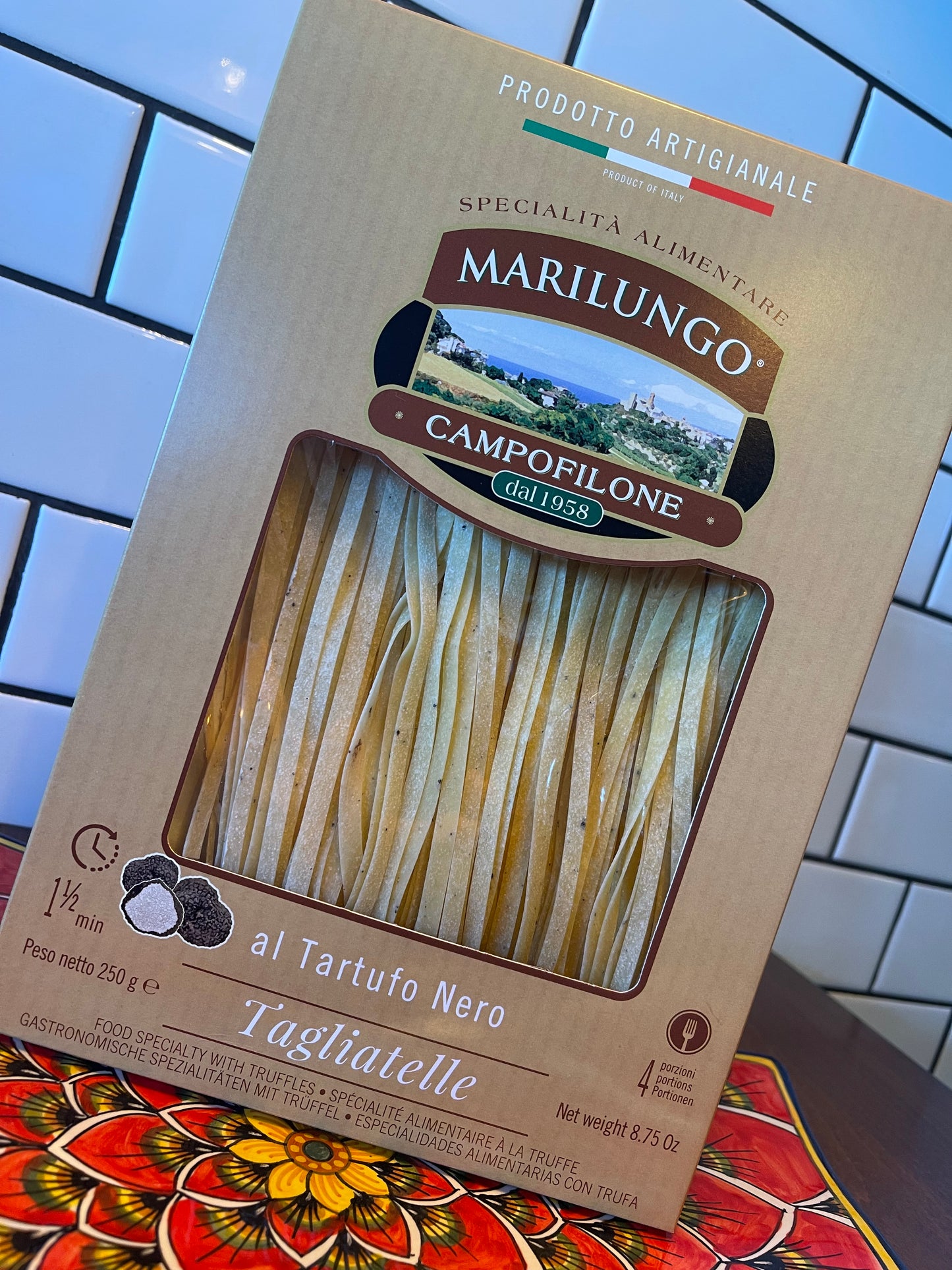 Marilungo - Imported Italian Tagliatelle with Black Truffle Egg Pasta